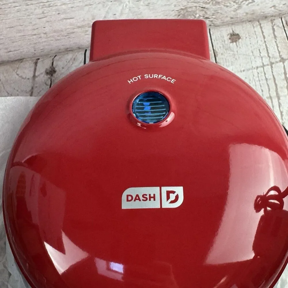 Dash Express Heart Waffle Maker Full Size Heart Shaped Waffles Red Nonstick